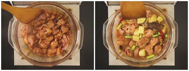chan nau canh, dem suon kho voi khoai tay ngon ngat ngay, com "bay" ca noi - 3
